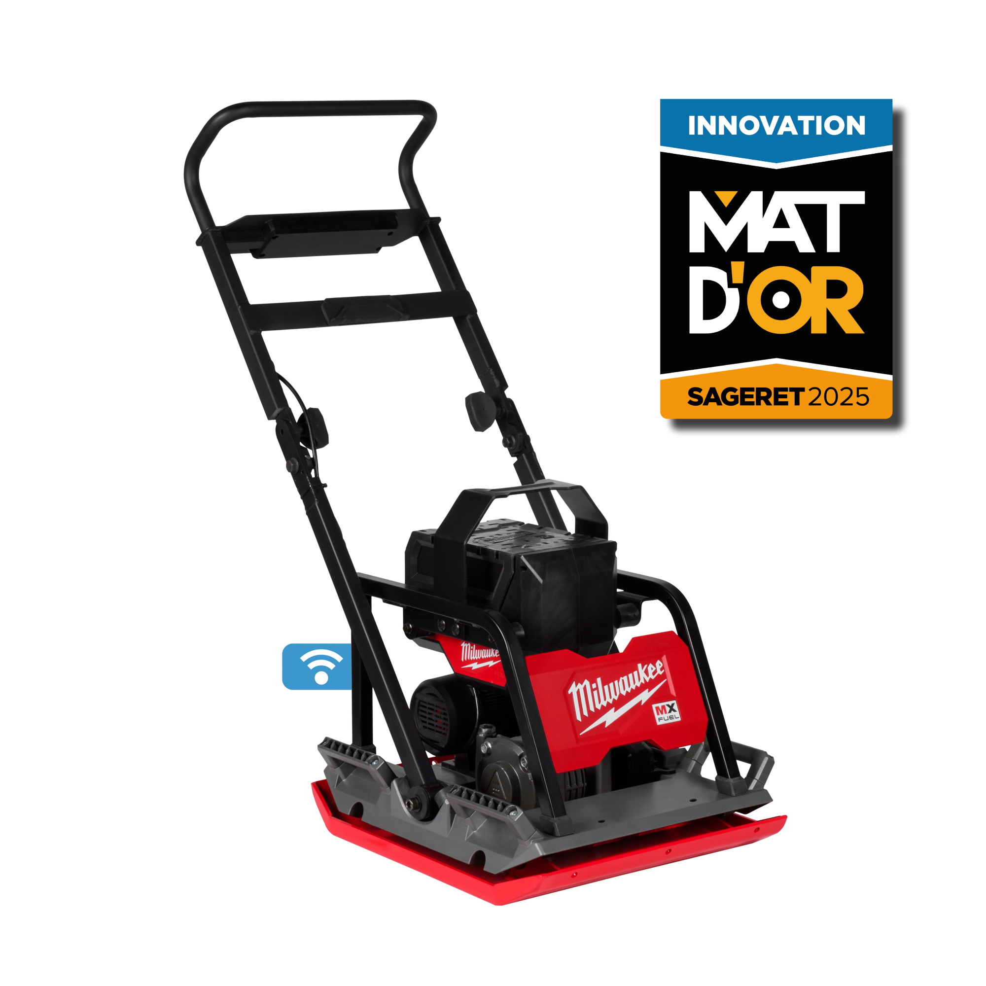 La Plaque vibrante MX FUEL™ MXF PC50 de MILWAUKEE a obtenu le Label &quot; MAT D'OR Innovation 2025&quot;